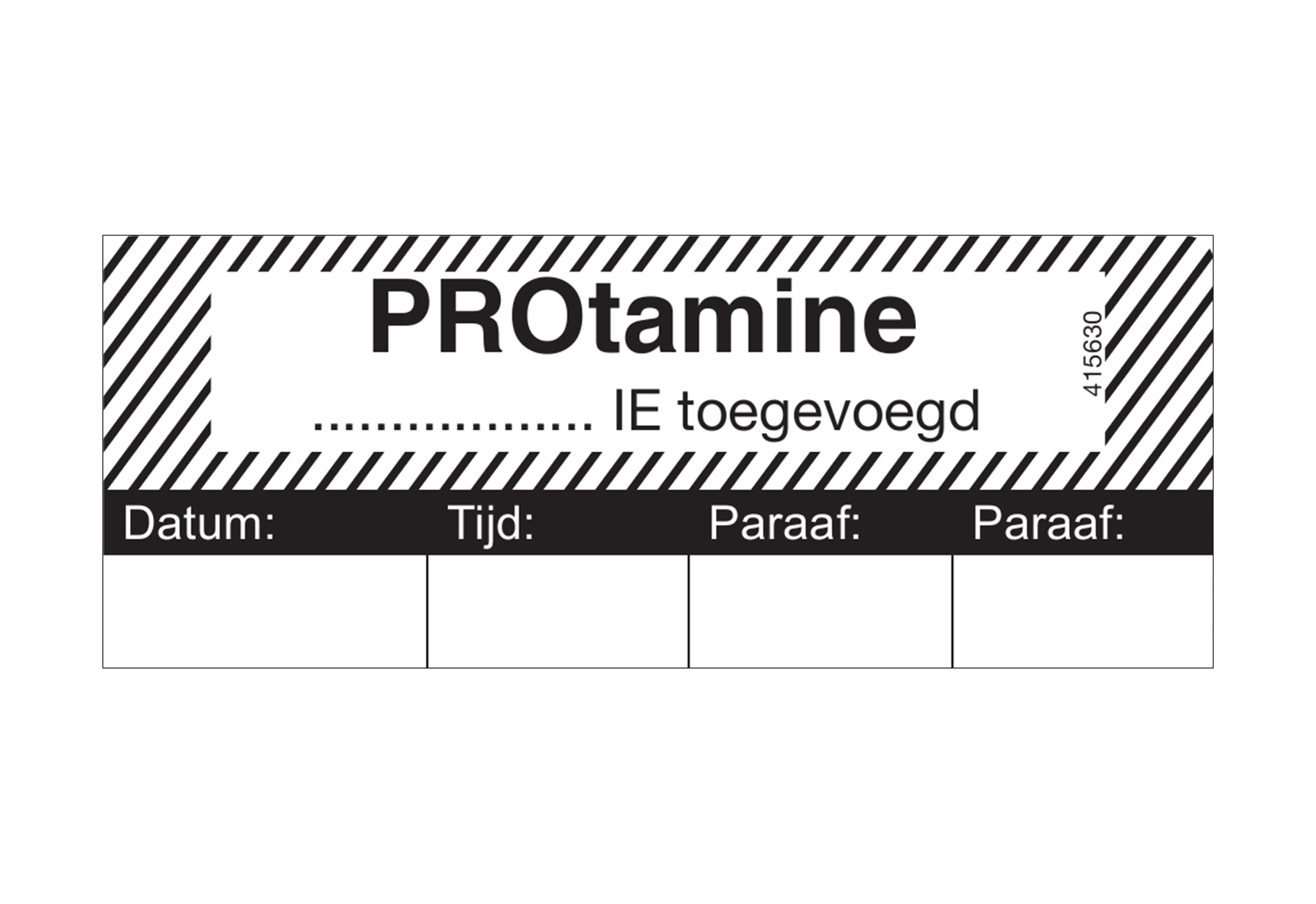 Medicijnetiket PROtamine - 32x82mm (Rol 500 stuks)