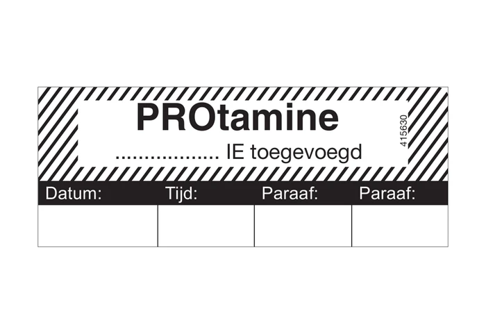 PROtamine medication label 32x82 mm (roll of 500 labels)