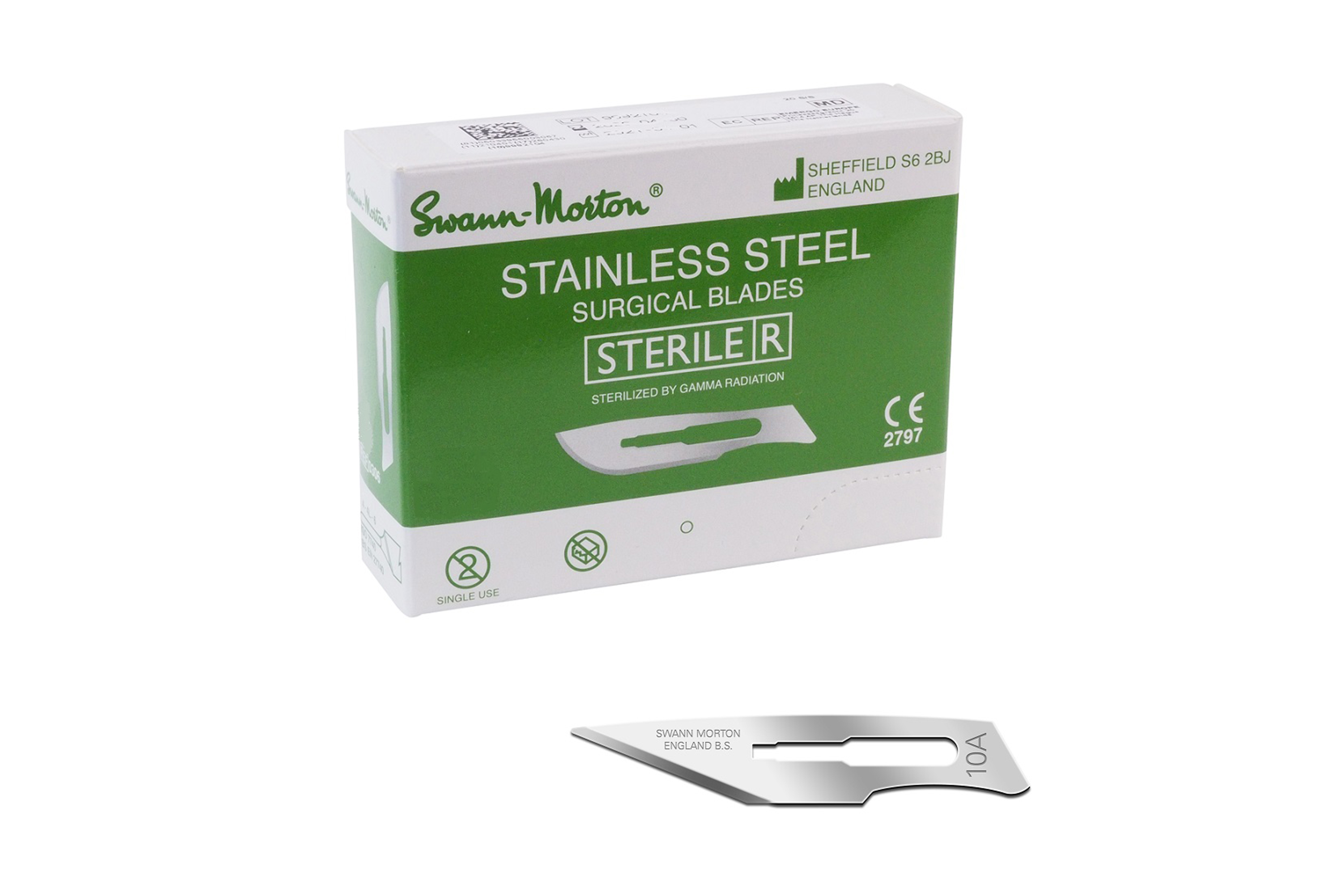 Swann Morton Sterile RVS chirurgische mesjes nr. 10A (0302)
