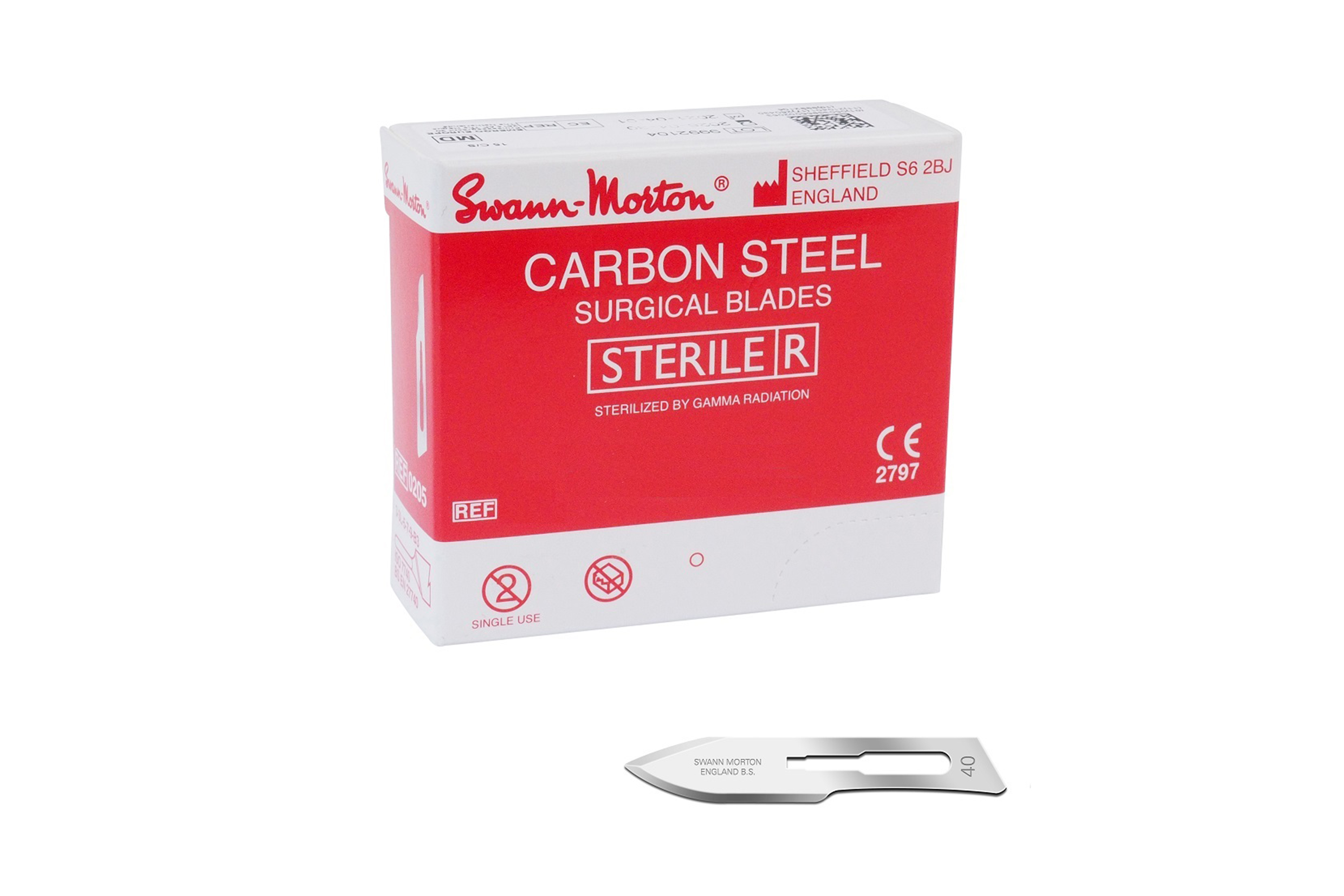 Swann Morton Sterile Carbon chirurgisch scalpelmes nr. 40 (0240)