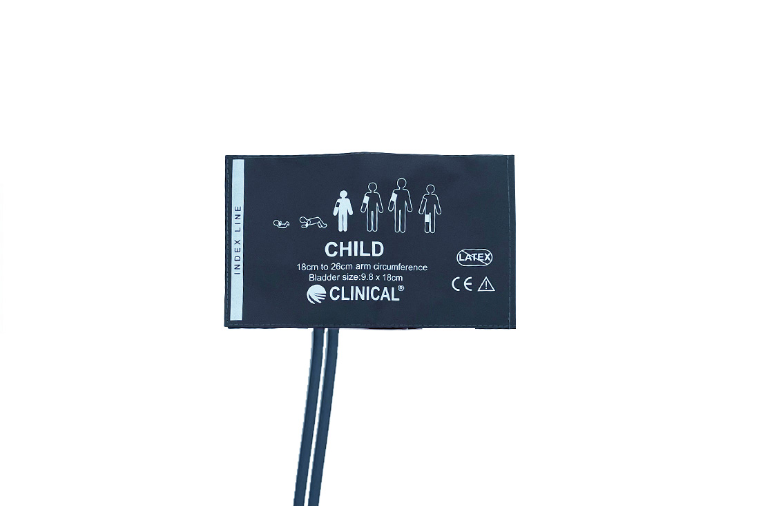 Clinical Bloeddrukmanchet met 2 slangen 18-26cm (Reusable)