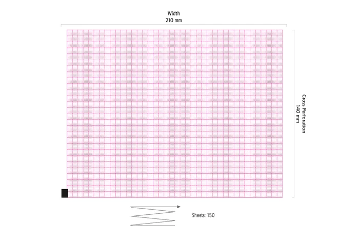 ECG papier vouwboek voor Edan SE1201