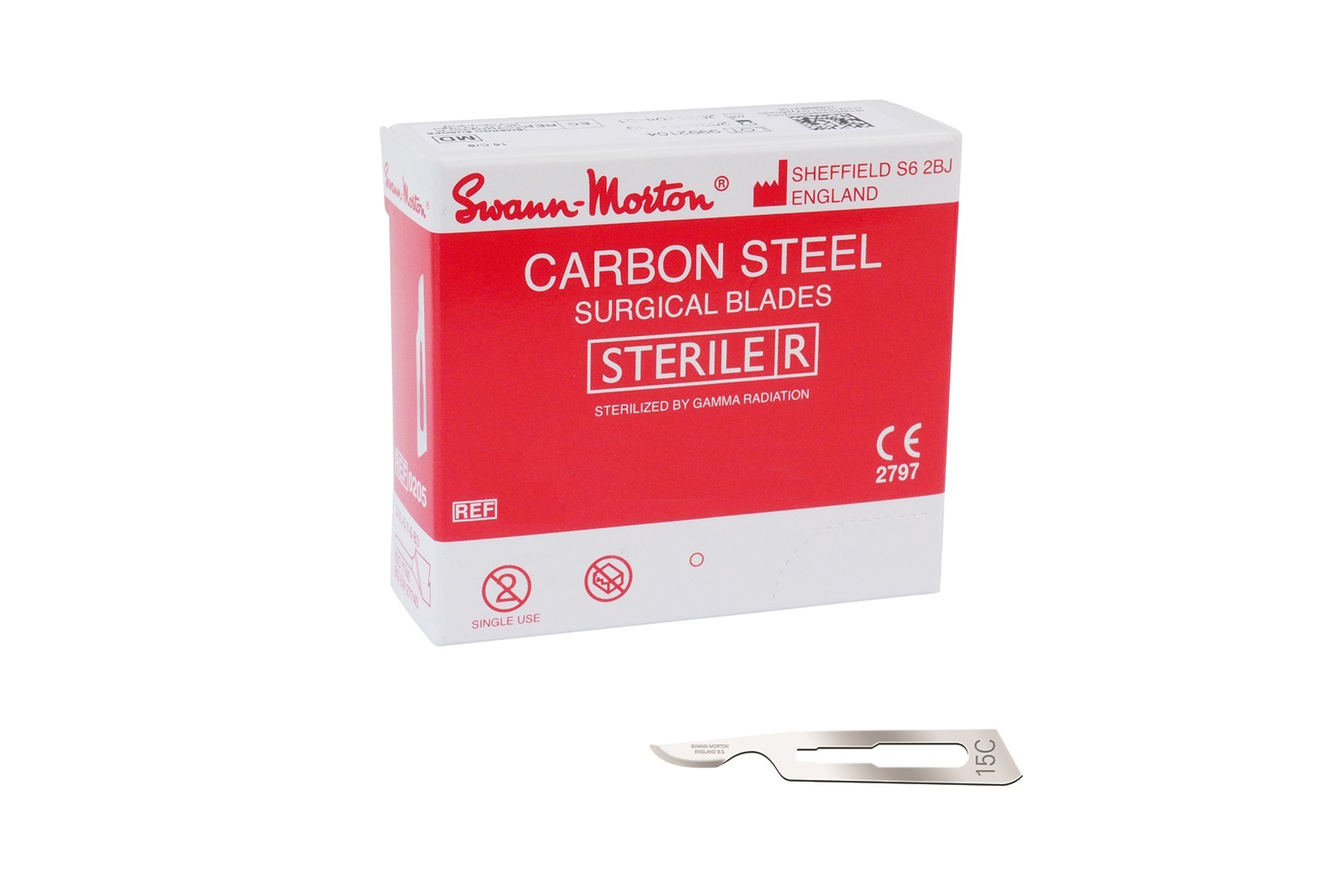 Swann Morton Sterile Carbon steel surgical blade No.16 (0222)
