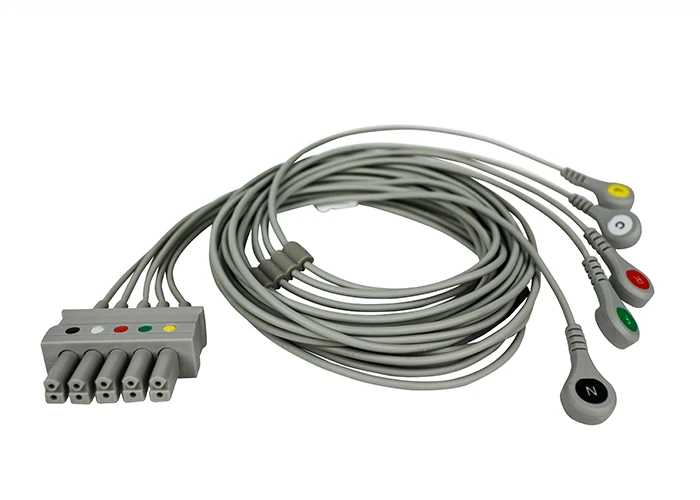Dräger compatible ECG patient cable 5-leads, monolead 1,5m (Reusable)