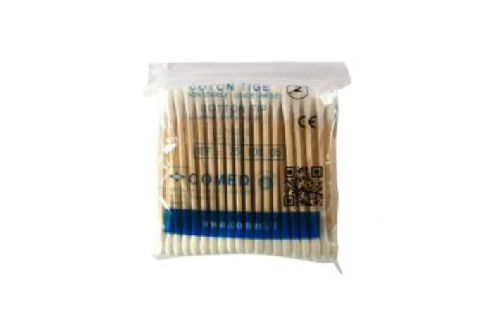 Comed Cotton buds 7,5cm wooden stick and double tip