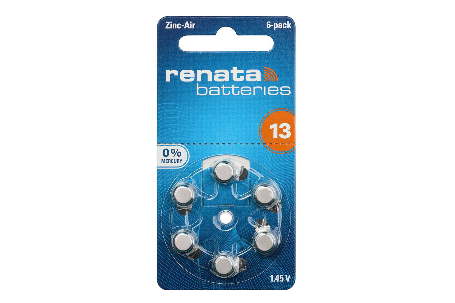 Renata ZincAir Hearing aid battery  ZA13 PR48, 1,45V