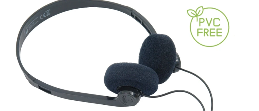 Our stereo headphones with a 2-metre cable are going PVC-free