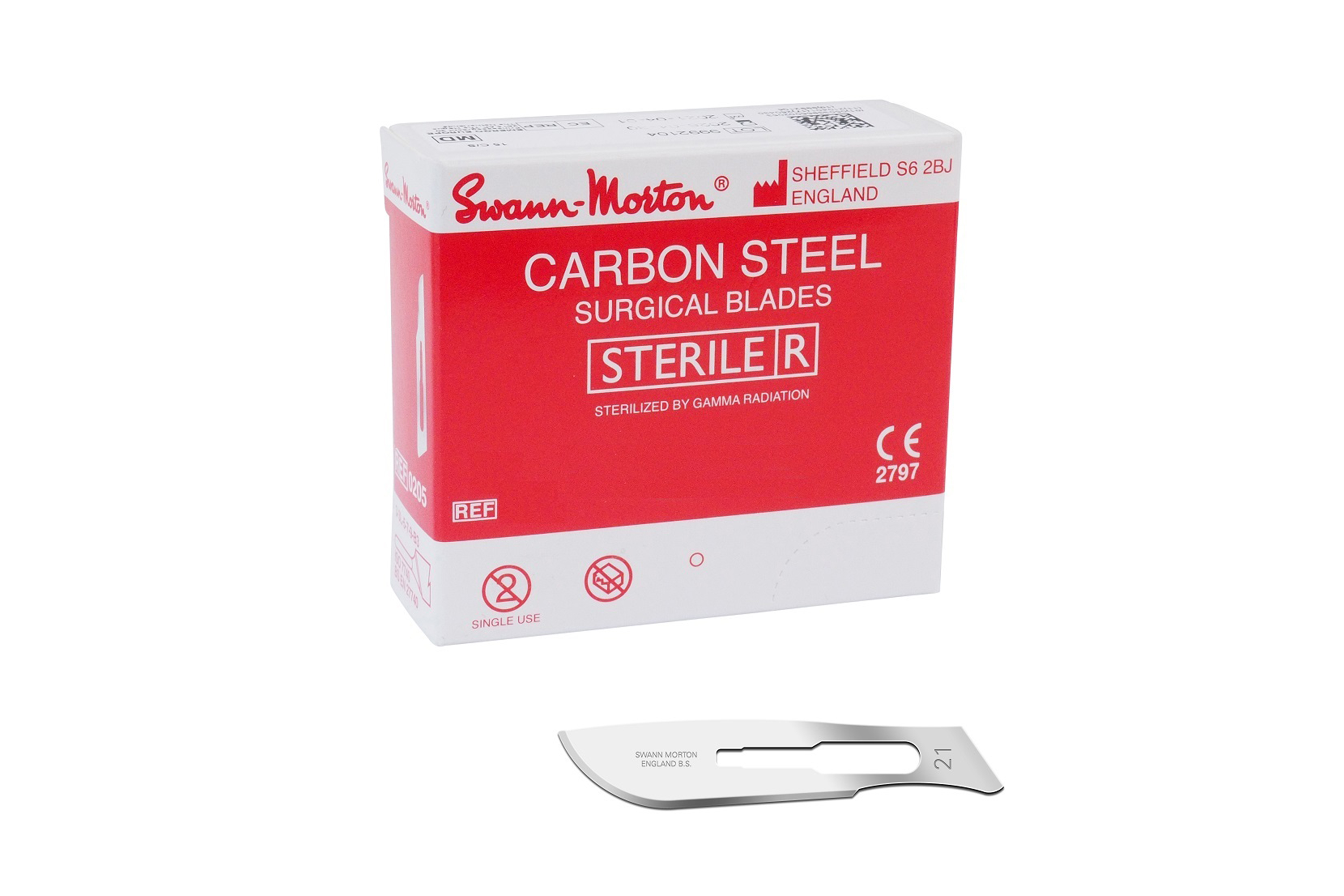 Swann Morton Sterile Carbon chirurgisch scalpelmes nr. 21 (0207)