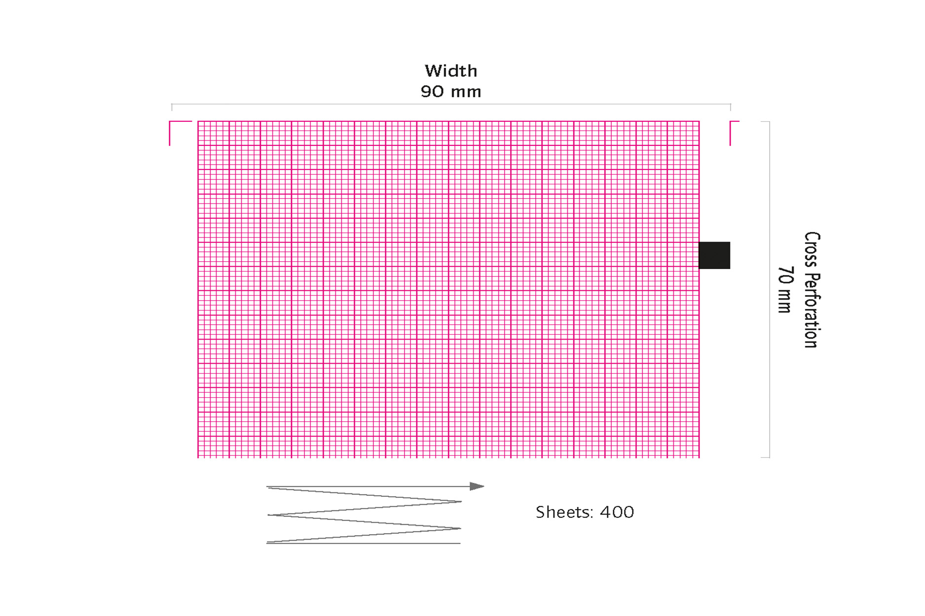 ECG paper for Esaote Biomedica Personal P80
