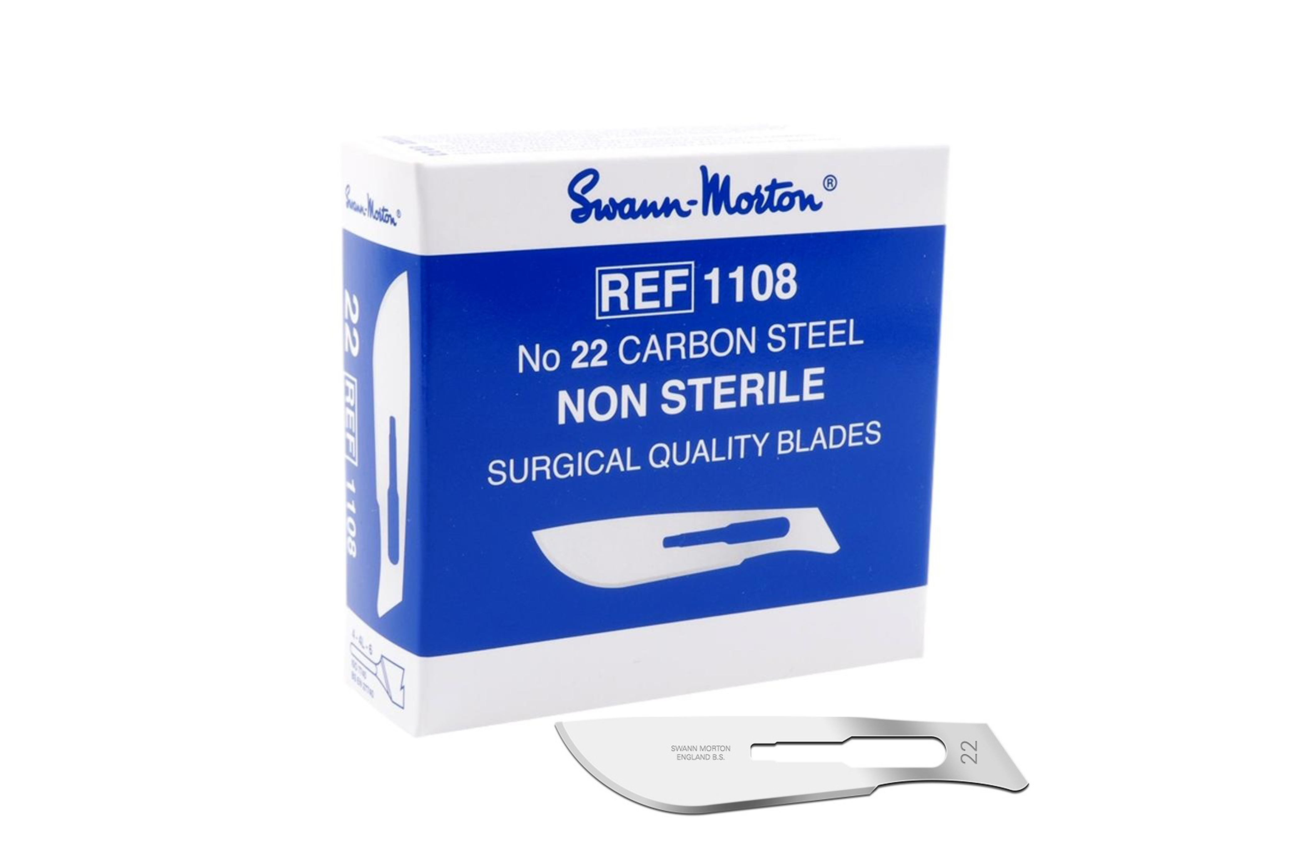 Swann Morton Carbon Non Sterile mesjes nr. 22 (1108)