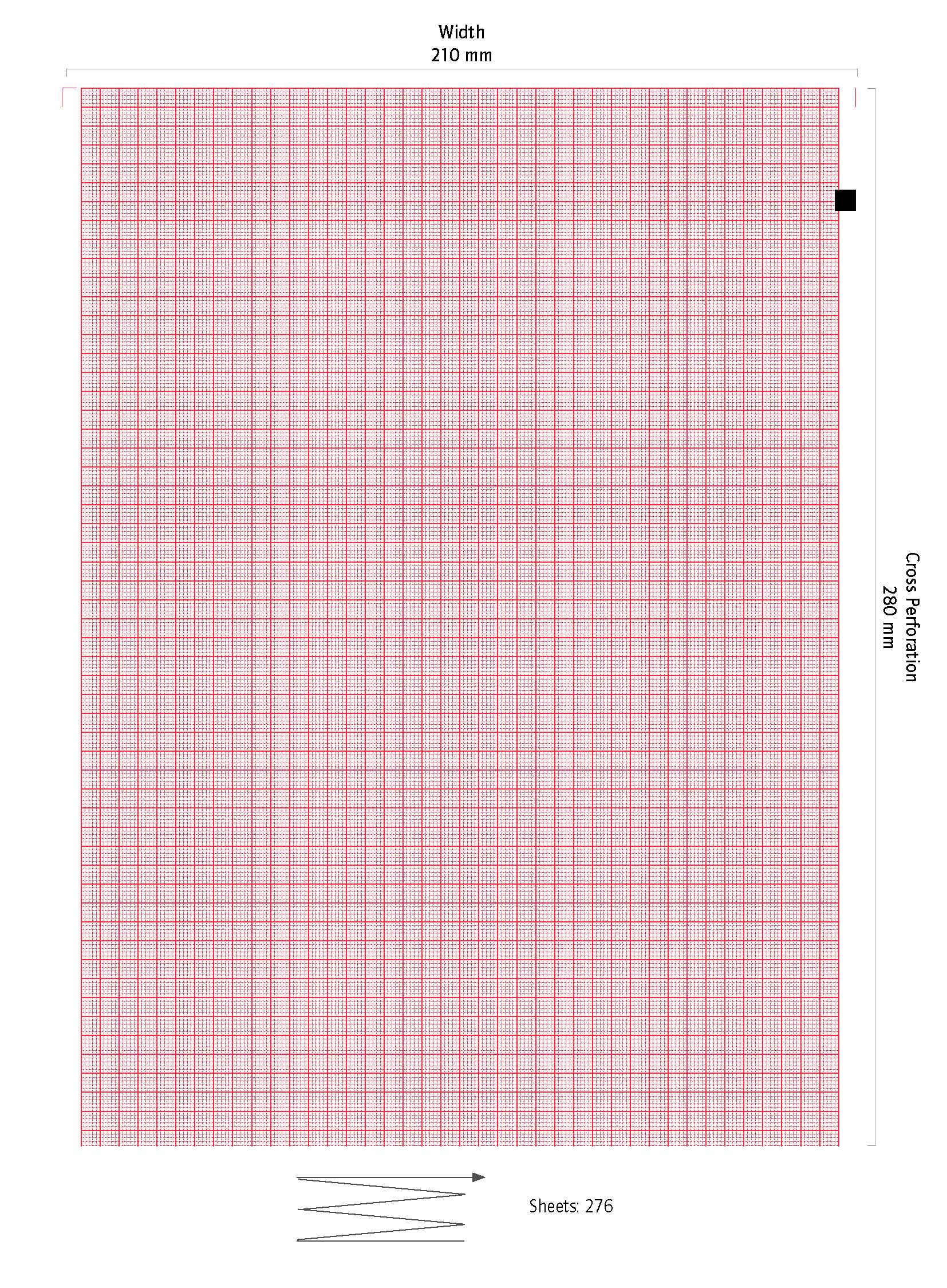 ECG papier vouwboek voor Schiller AT-60 / CS-100 / SV-100