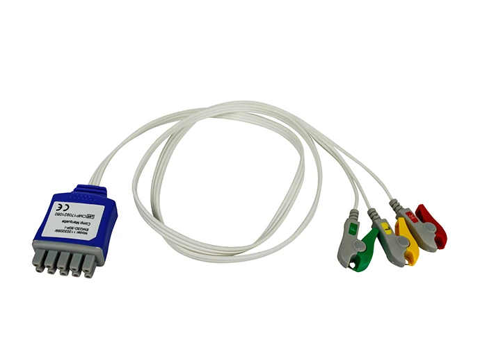 GE compatible ECG patient cable 3-lead with grabber 0.9m (Disposable )