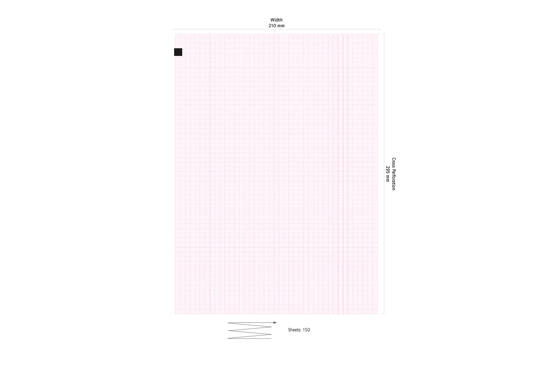 ECG papier vouwboek voor CardioSmart/MAC 1200/1600/2000