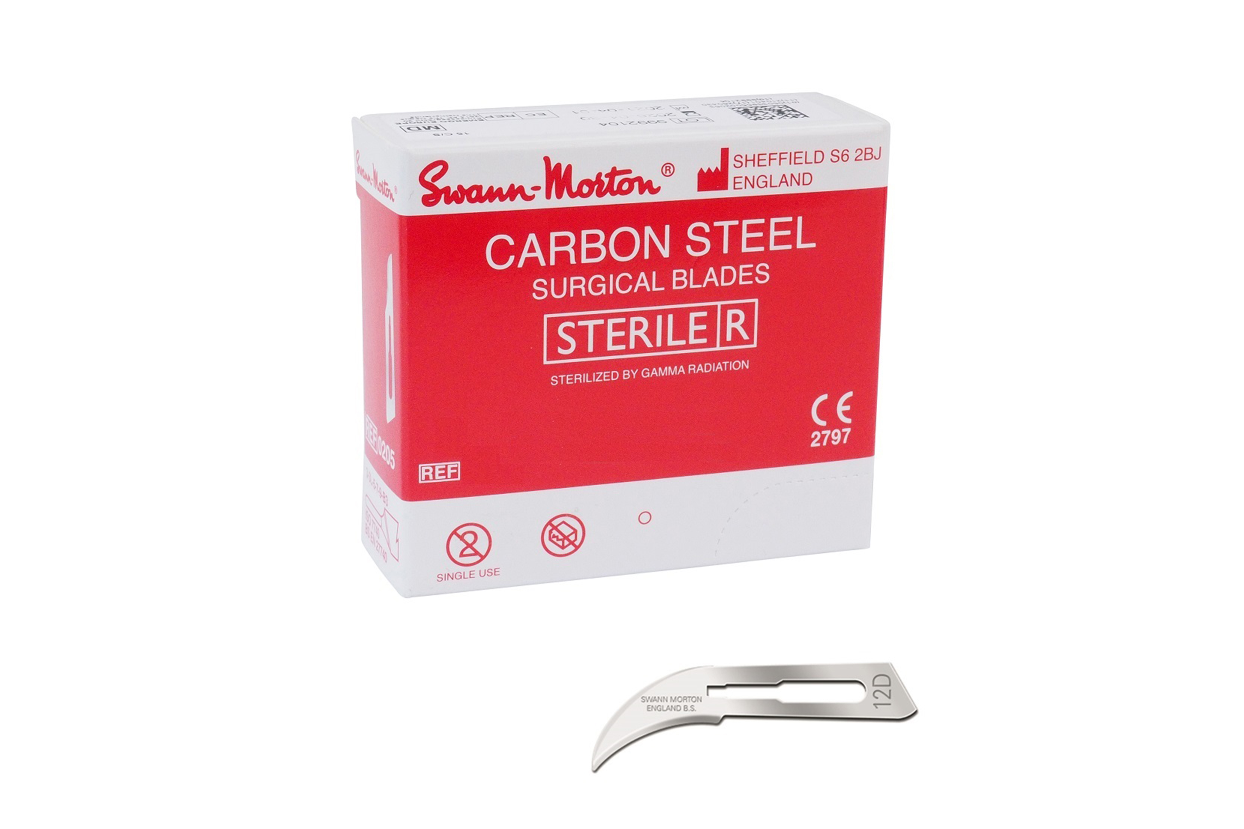 Swann Morton Sterile Carbon chirurgisch scalpelmes nr. 12D (0218)