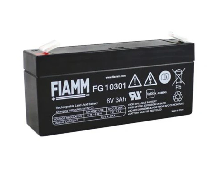Fiamm Lead Battery FG10301 6V 3Ah
