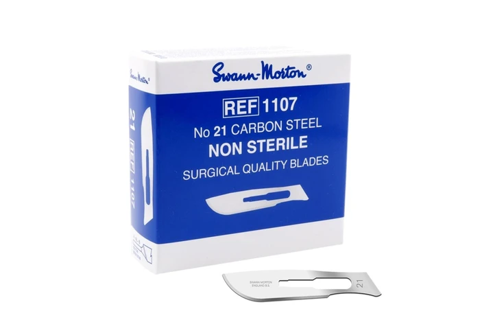 Swann Morton Carbon Non Sterile mesjes nr. 21 (1107)