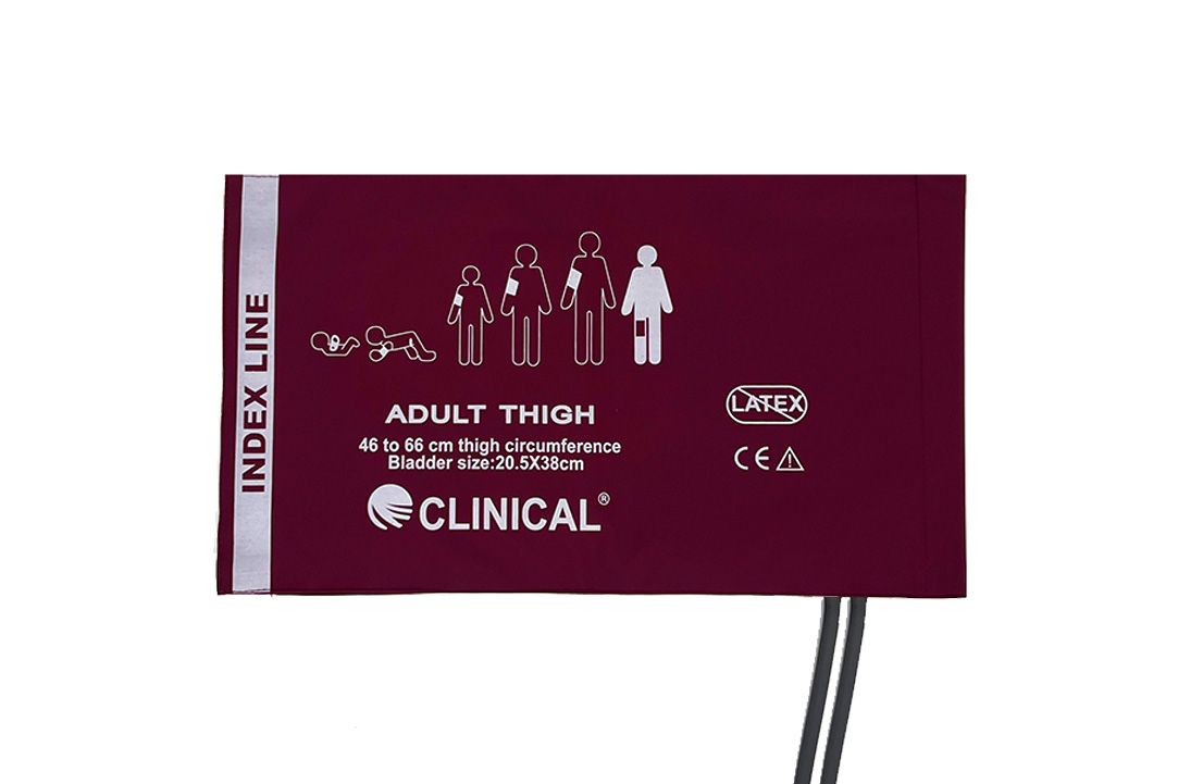 Clinical Reusable Blood Pressure Cuff 46-66 cm, double tube (Adult Thigh)