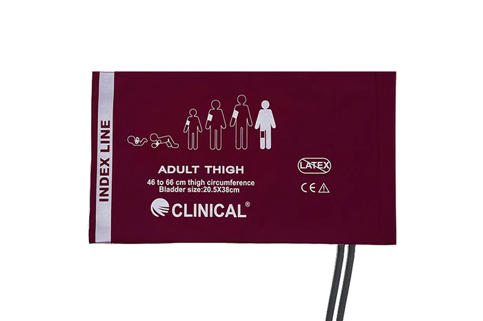 Clinical Reusable Blood Pressure Cuff 46-66 cm, double tube (Adult Thigh)