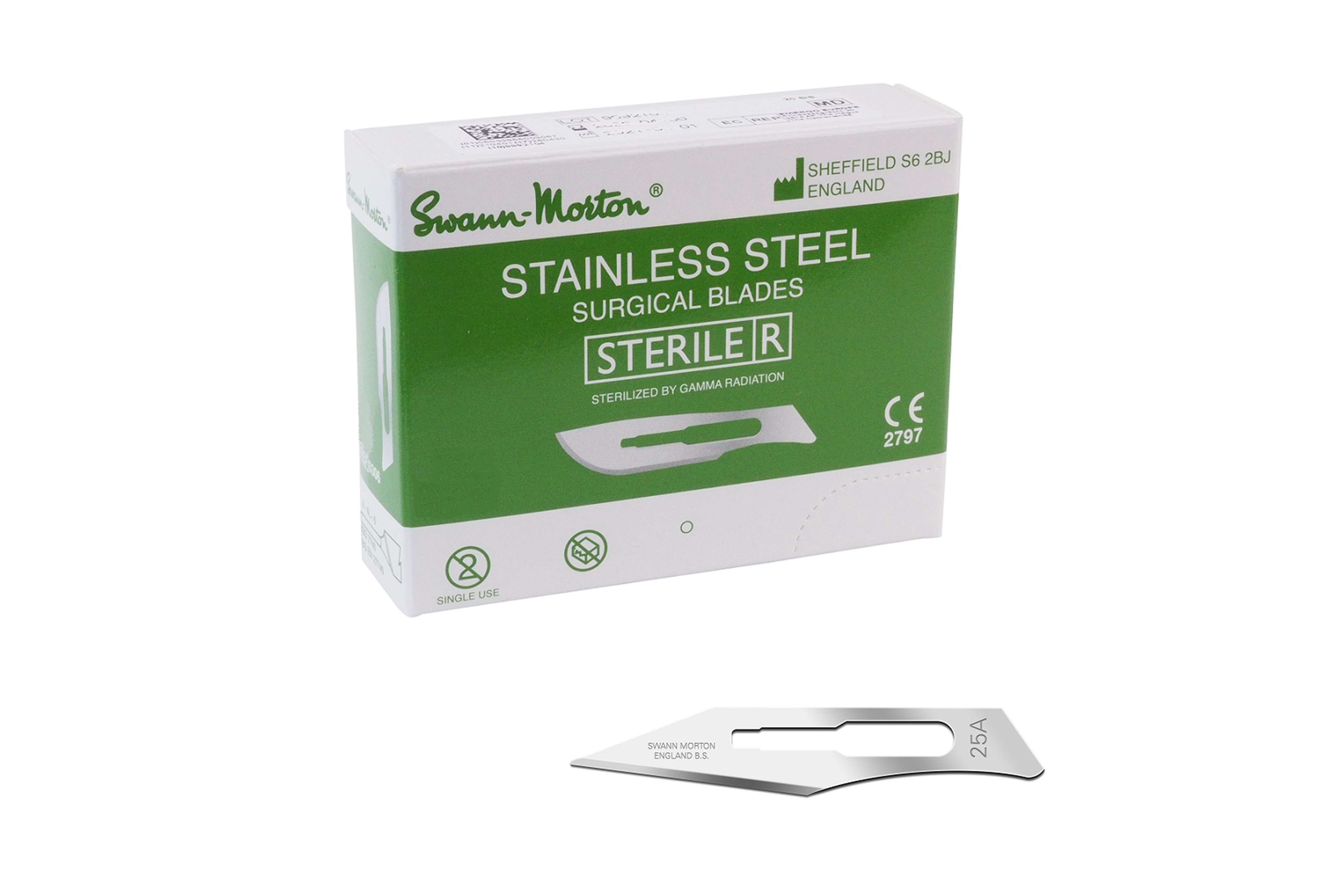 Swann Morton Sterile RVS chirurgische mesjes nr. 25A (0315)