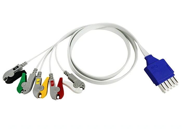 Philips compatible ECG patient cable 5-lead with grabber 0.9m (Disposable )