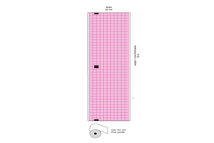 ECG papier rol voor Cardioline Delta 1 Plus