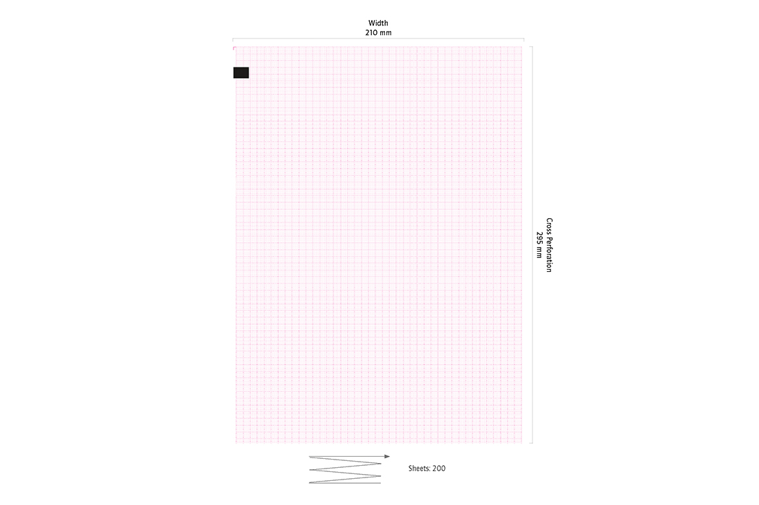 ECG papier vouwboek voor Edan SE12
