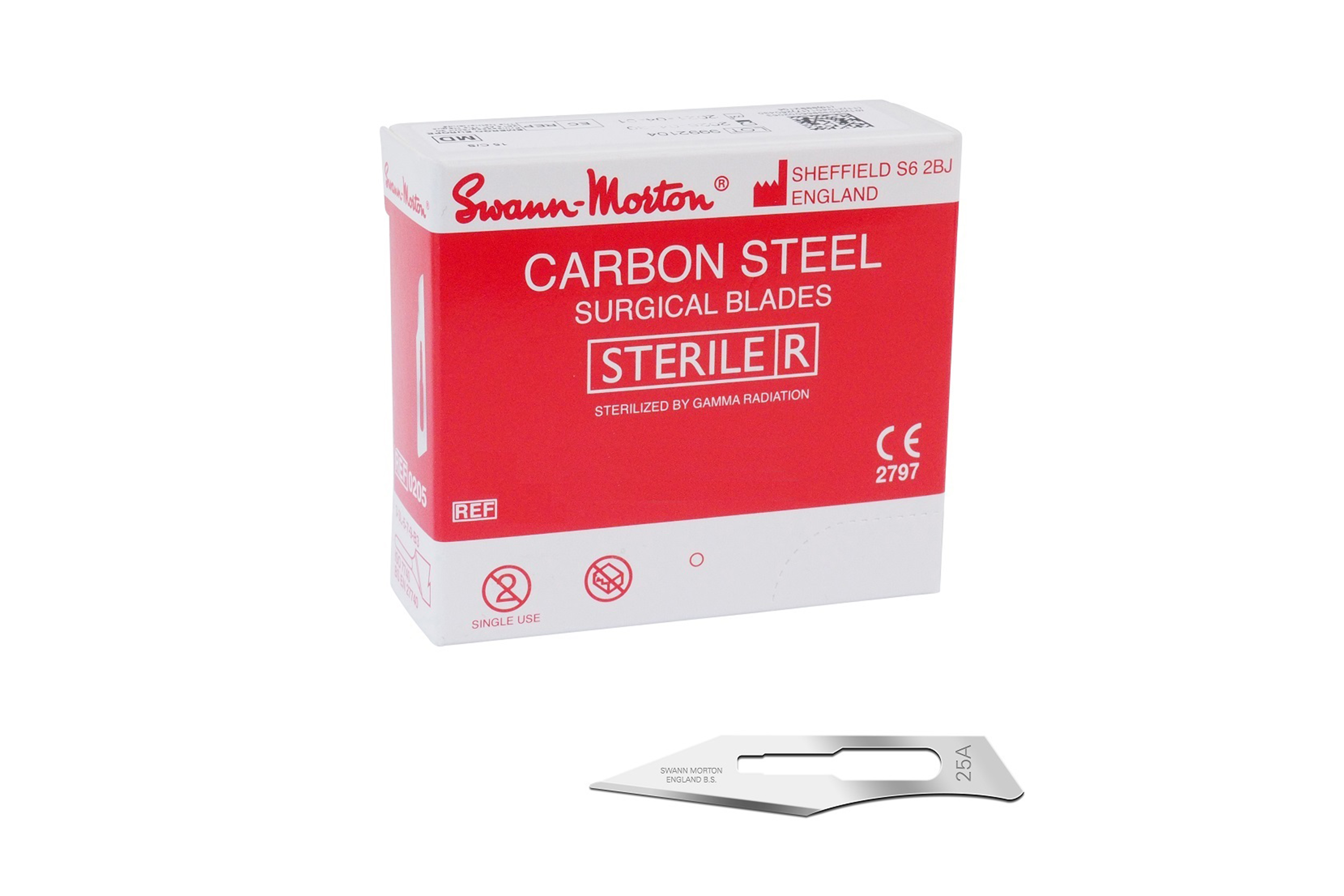 Swann Morton Sterile Carbon chirurgisch scalpelmes nr. 25A (0215)