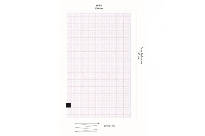 ECG papier vouwboek voor Cardioline ECG 100+