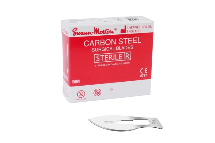 Swann Morton Carbon Sterile mesjes nr. 24 (0211)