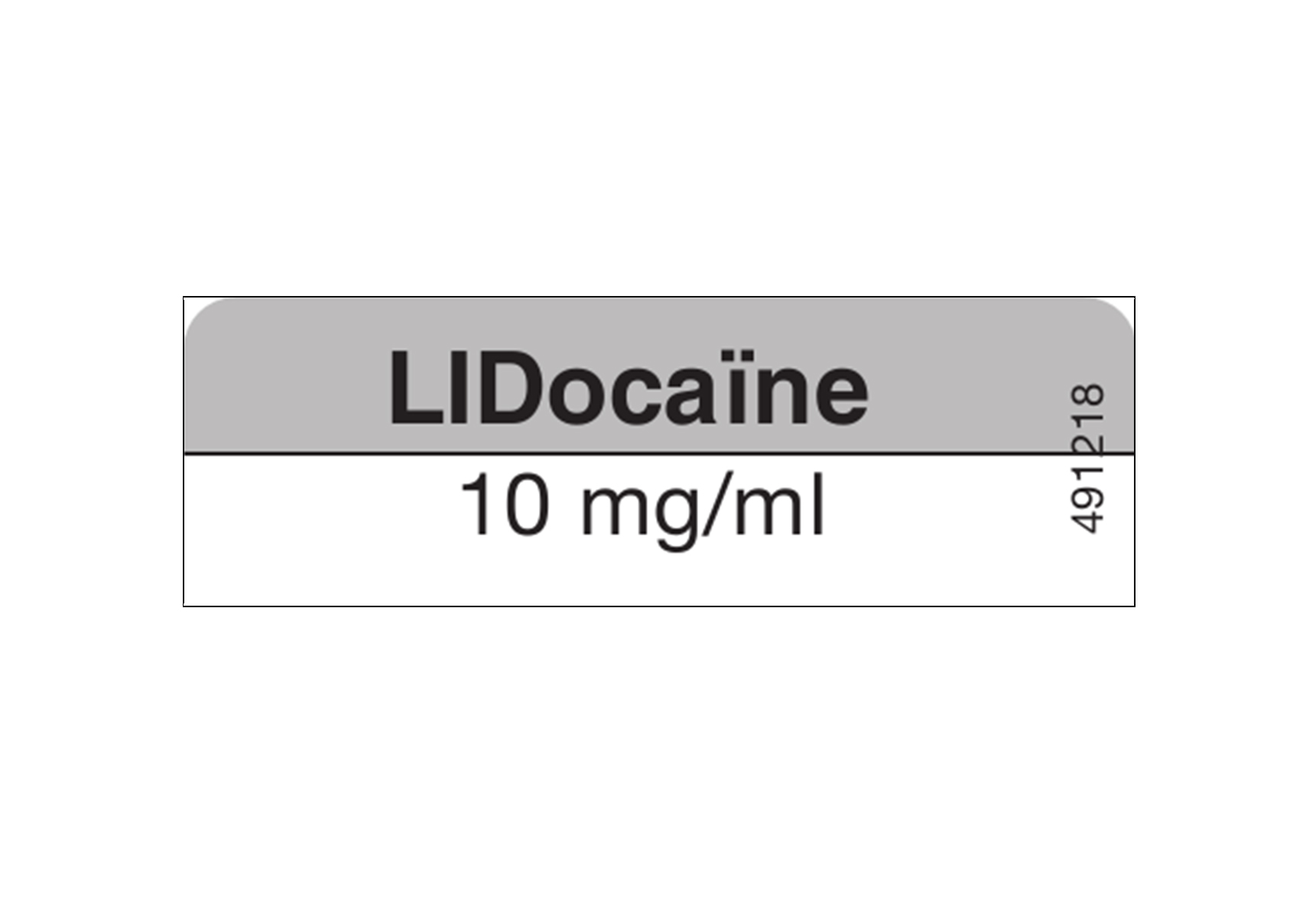 Medicijnetiket LIDocaïne 10mg/ml - 13x40mm (Rol 800 stuks)