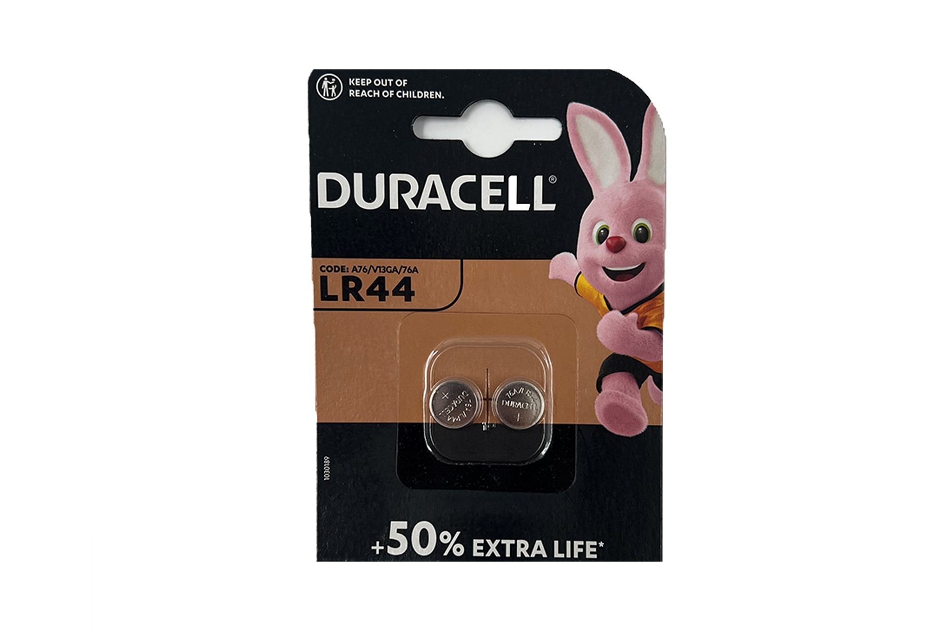 Duracell Alkaline knoopcel batterij LR44 1,5V