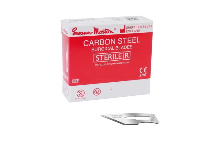 Swann Morton Sterile Carbon steel surgical blade No.10A (0202)