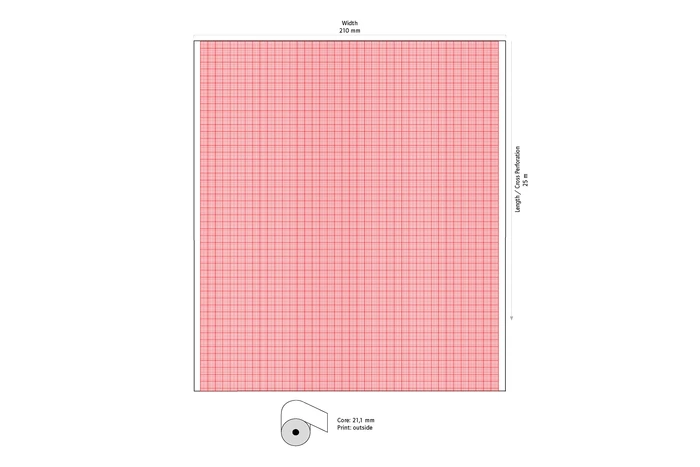 ECG paper roll for Cardioline Delta 60 Plus