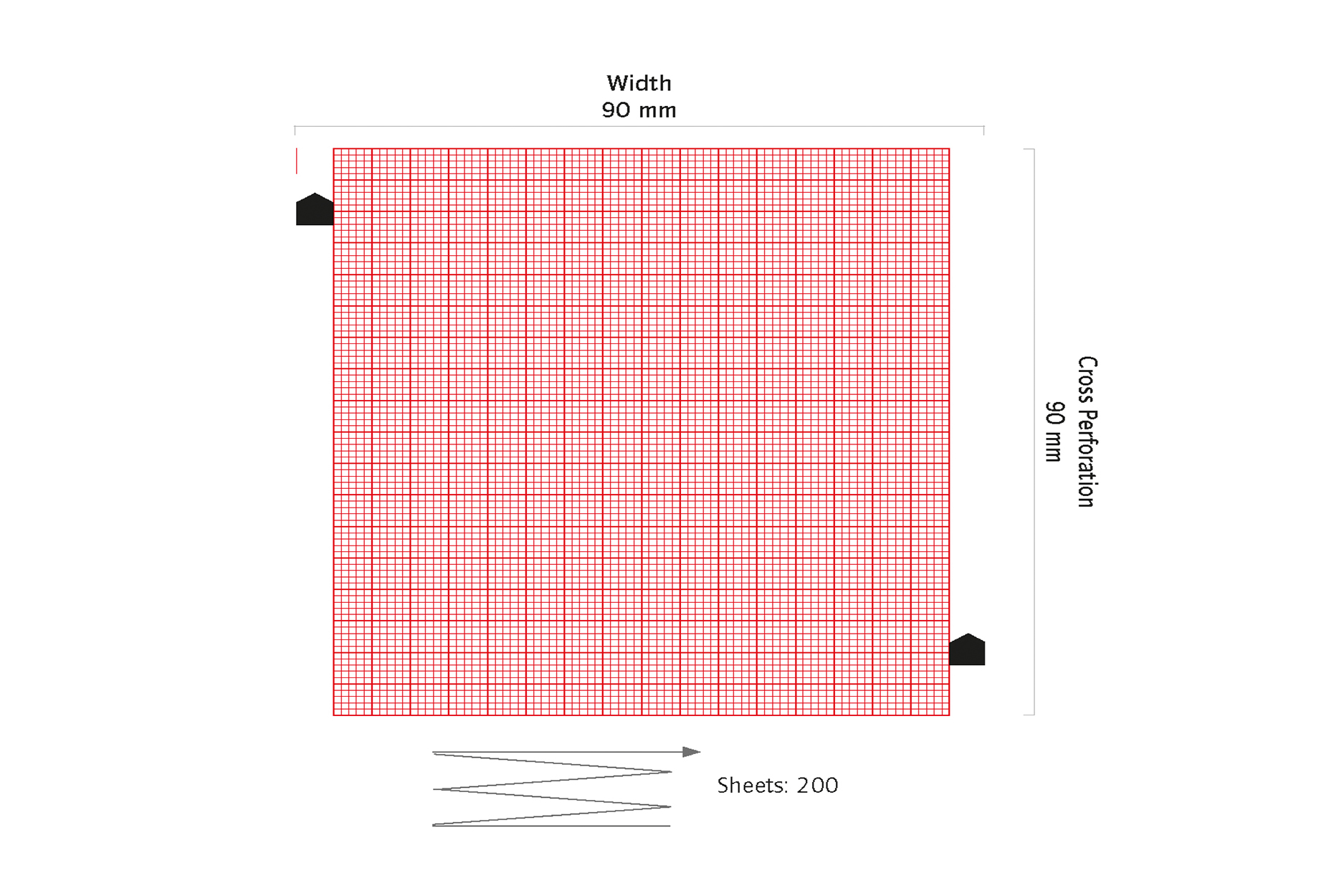 ECG papier vouwboek voor Zoll M-Serie
