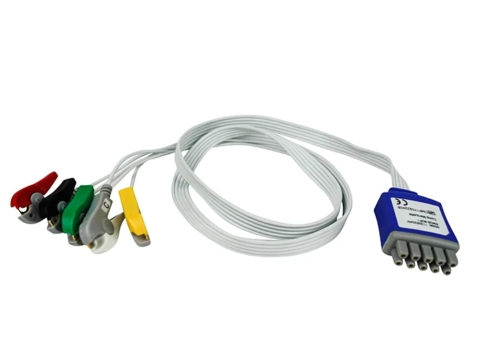 GE compatible ECG patient cable 5-lead with grabber 0.9m (Disposable )