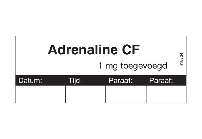 Adrenaline CF medication label 32x82 mm (roll of 500 labels)