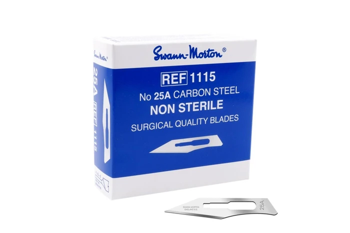 Swann Morton Carbon Non Sterile mesjes nr. 25A (1115)