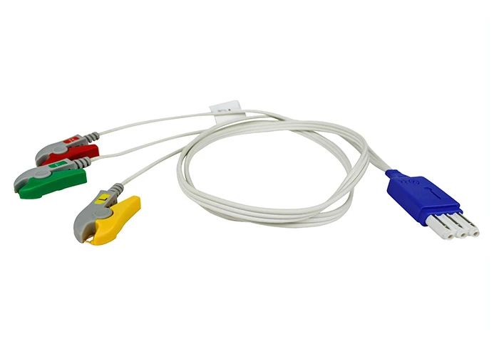 Philips compatible ECG patient cable 3-lead with grabber 0.9m (Disposable )