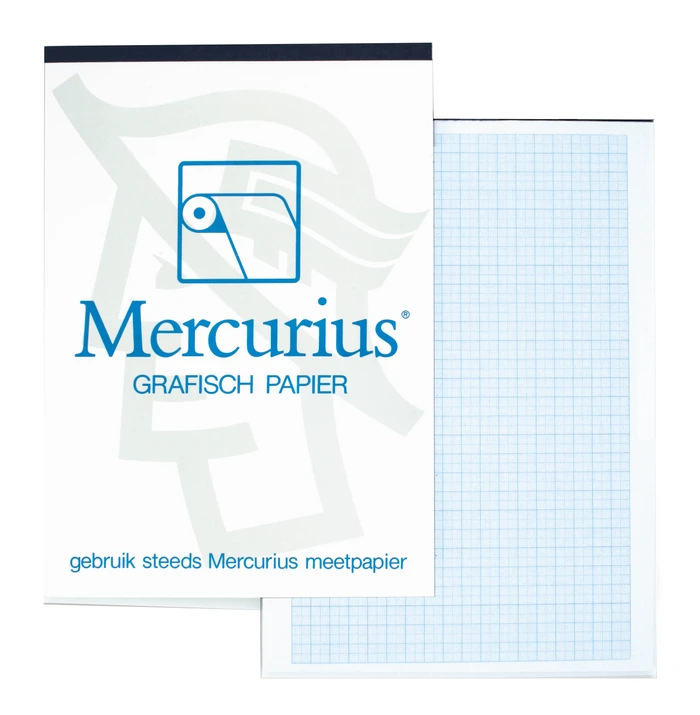Mercurius Graph Millimeter Grid Paper A4 - Blue