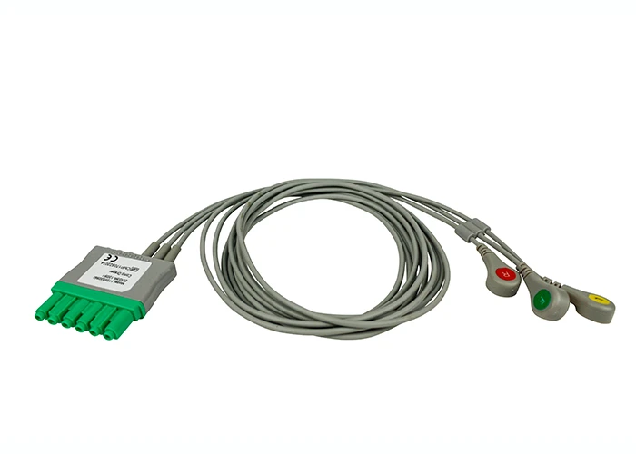 Dräger Multimed compatible ECG patient cable 3leads, monolead, single pin 1,5m (Reusable)