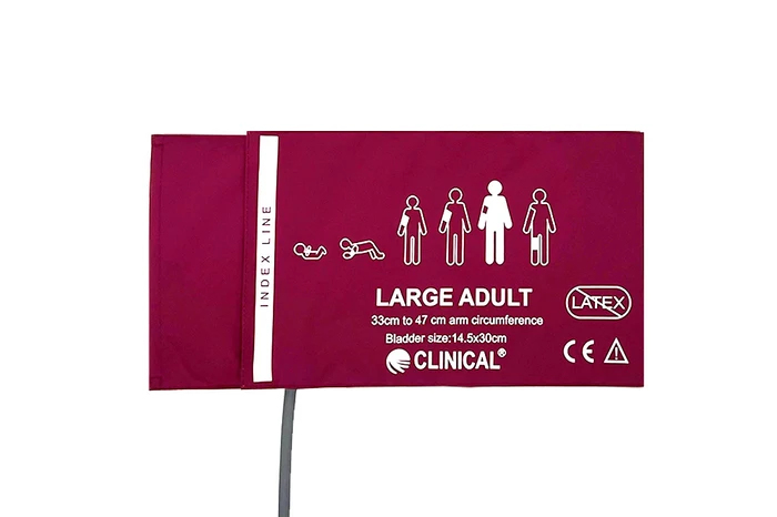 Clinical Reusable Blood Pressure Cuff 33-47 cm, single tube (Large Adult)