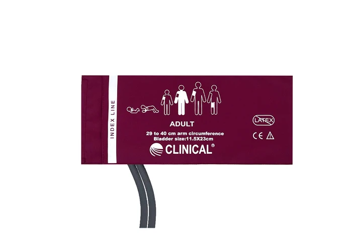 Clinical Bloeddrukmanchet met 2 slangen 29-40cm extra lang (Reusable)