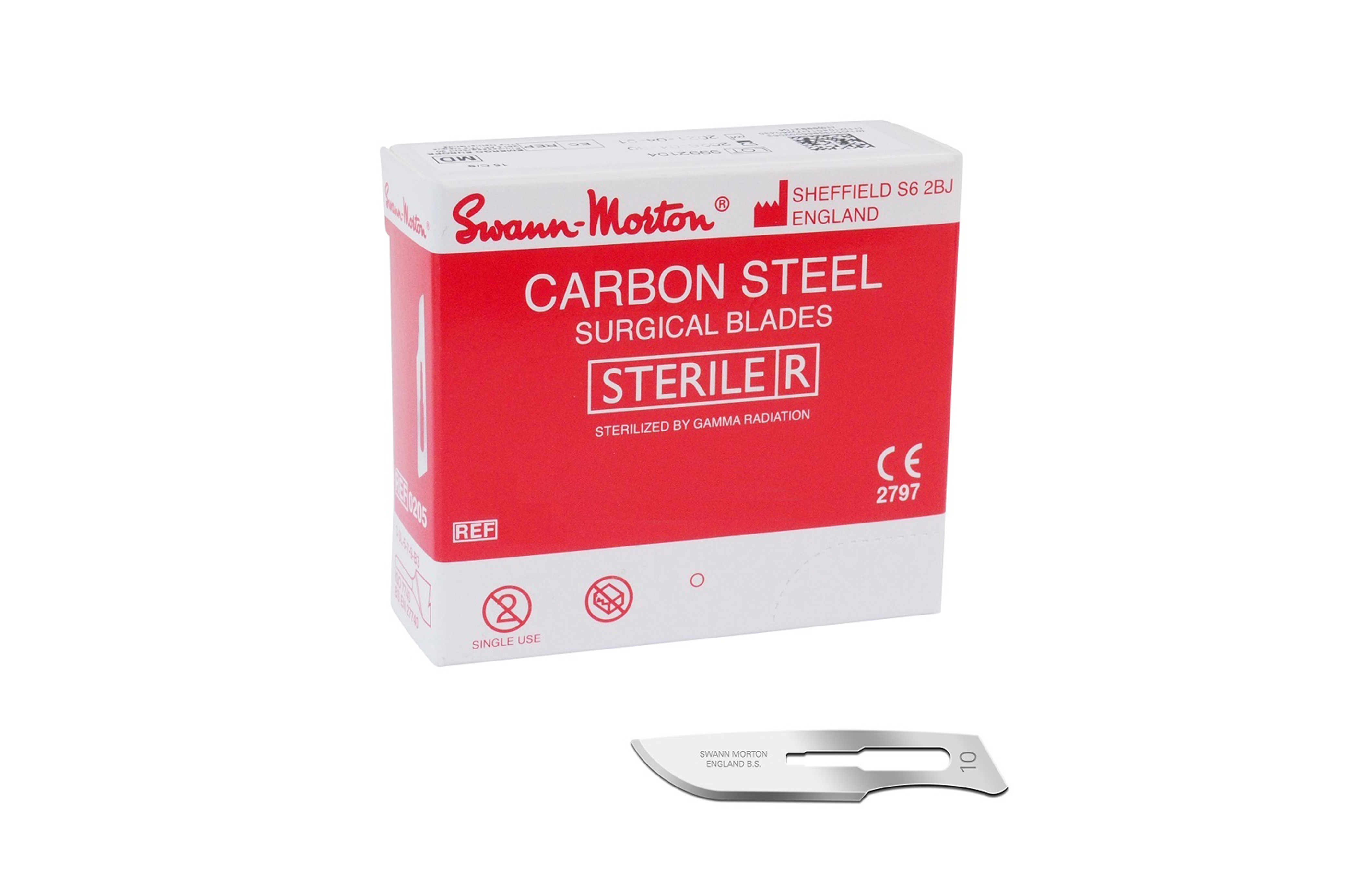Swann Morton Sterile Carbon steel surgical blade No.10 (0201)