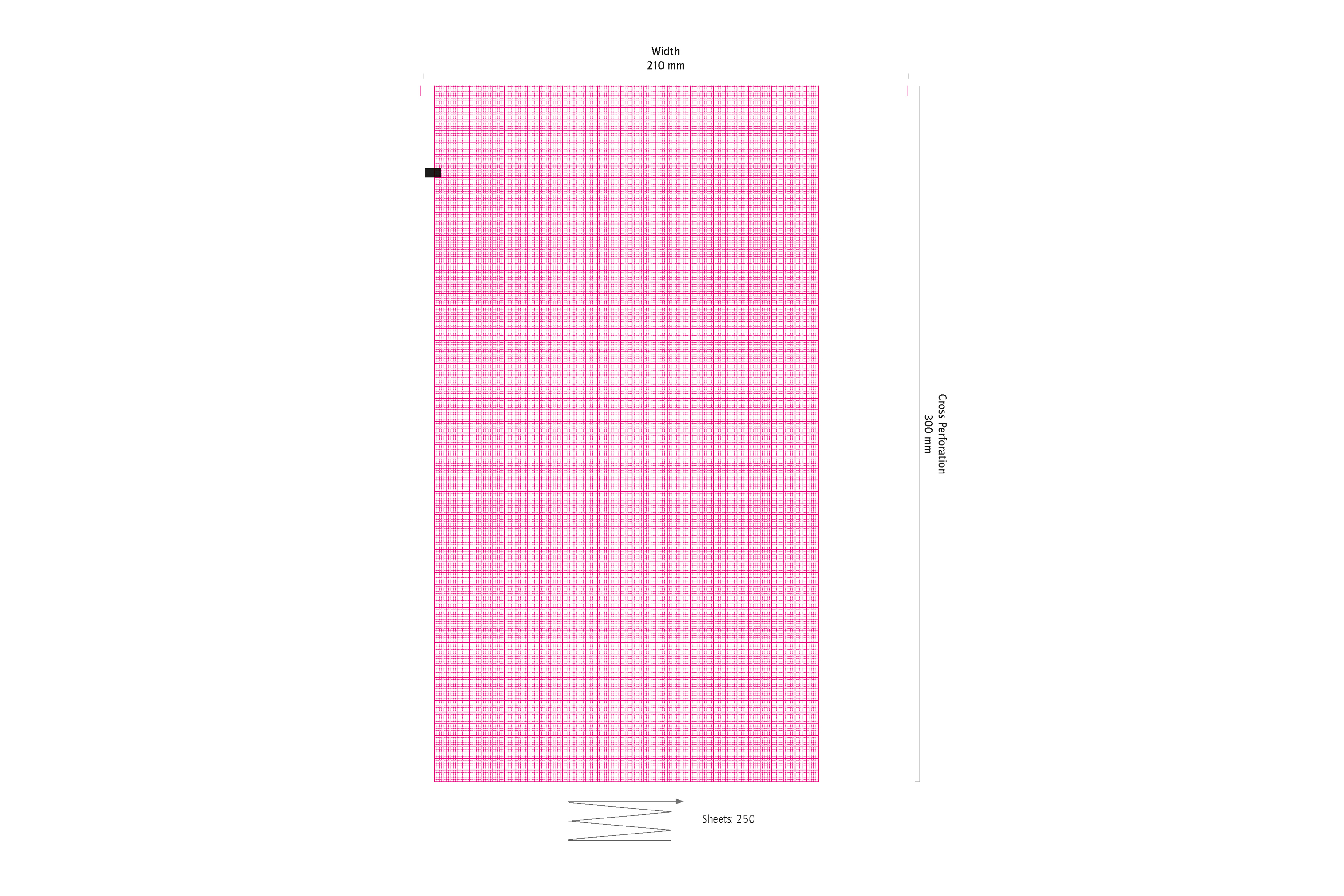 ECG paper for Mortara ELI-210/ELI-250/ELI-350, 9100-026-51 